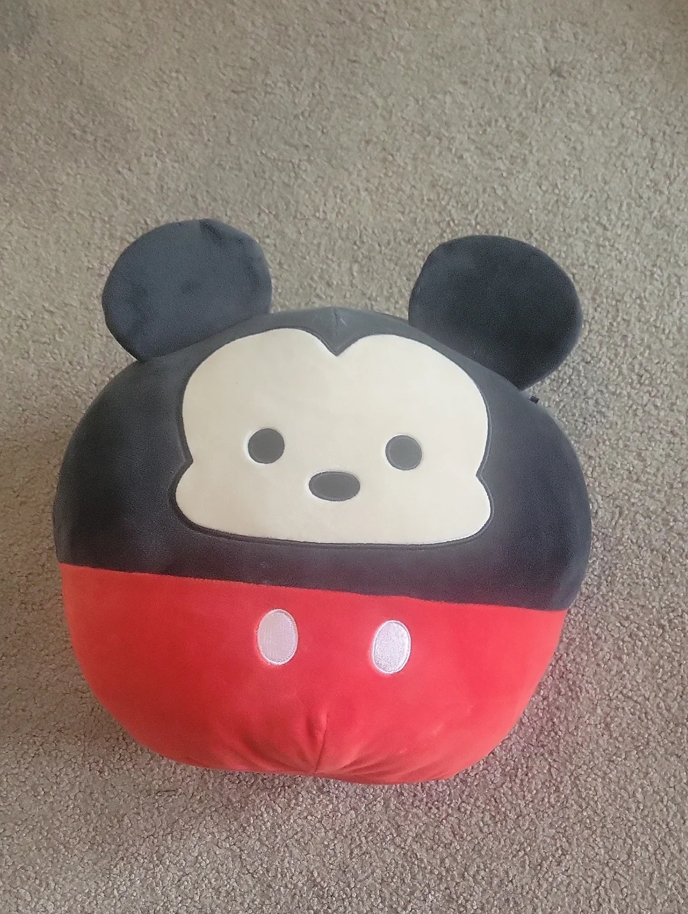 LARGE Squishmellow Mickey Mouse Plush Pillow - Black, Red, Cream